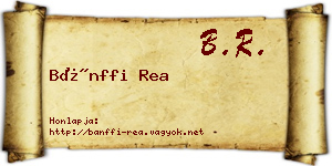Bánffi Rea névjegykártya